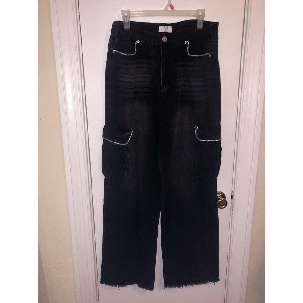 BBJ Juniors Jeweled Large Cargo Pants